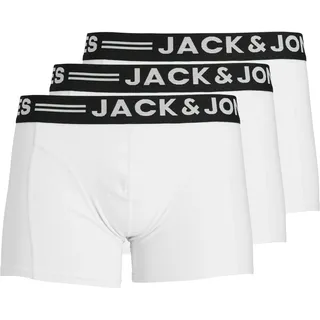 JACK & JONES Herren Boxershort 3er Pack Weiß M
