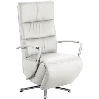 Cantus Relaxsessel , Weiß , Leder , Echtleder , Color-Finish-Leder , 64x112x80 cm , Fußauswahl, Lederauswahl, Stoffauswahl, Relaxfunktion , Wohnzimmer, Sessel, Ledersessel