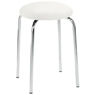 Mayer Sitzmöbel Hocker myLUPO Kunstleder 48 x 48 cm Weiß