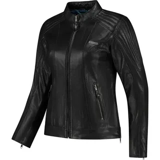 Rusty Stitches Iris Lederjacke Damen - Schwarz