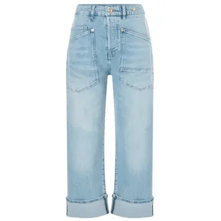 MAC Baggy Straight Jeans in Hellblauer Waschung-D36