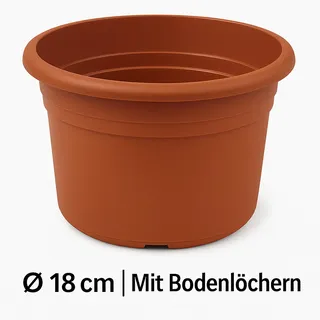 Pflanztopf Pflanzkübel Blumentopf Kübel CILINDRO 18 cm Terracotta Kunststoff