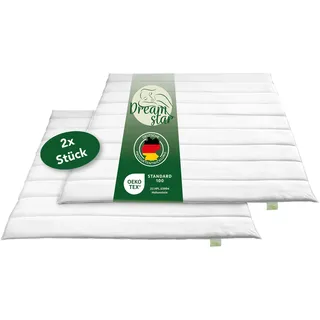 2er Set Bettdecken für alle Jahreszeiten | 135 x 200 cm | DREAMSTAR Eco - Weiß