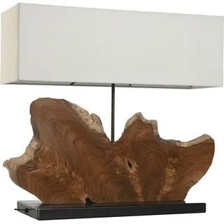 Tischlampe Home ESPRIT Eisen Teakholz 60 X 20 X 55 cm - Bunt