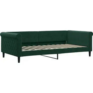 vidaXL Tagesbett Dunkelgrün 100x200 cm Samt - Grün