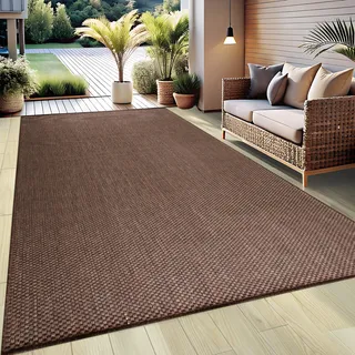 my home Teppich »Venedig auch als Läufer erhältlich« rechteckig 4 mm Höhe In- und Outdoor geeignet, Sisal-Optik, Wetterfest & UV-beständig, beige