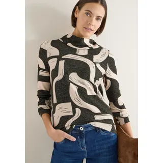 Cecil Sweater, mit grafischem Muster, raw khaki melange