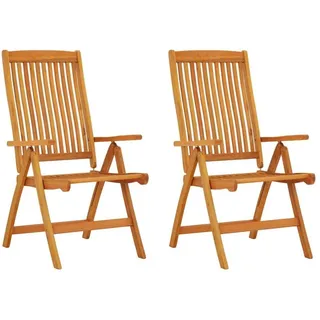 vidaXL Klappbare Gartenstühle 58 x 58 x 112 cm braun 2 St.