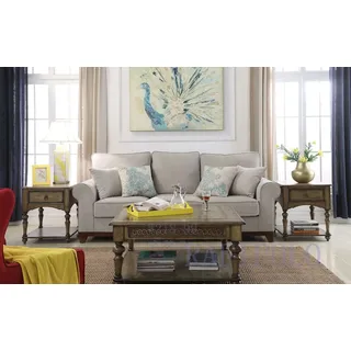 Klassischer Couchtisch Holztisch Beistelltisch Tische Wohnzimmer Holz Landhaus - Braun