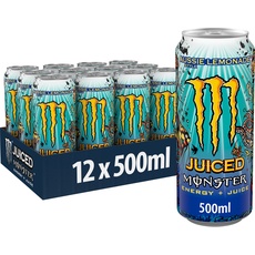 Monster Energy Juiced Aussie Style Lemonade - koffeinhaltiger Energy Drink mit erfrischendem Zitrus Geschmack - in praktischen Einweg Dosen (12 x 500 ml)
