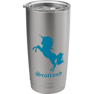 Schottland Einhorn Silhouette Nationalsymbol Schottisch Doppelwandiger Edelstahl-Thermobecher