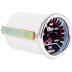 MinticeTM 2" 52mm LED Licht Kfz Auto Öldruck Anzeige Oil Pressure Anzeige Instrument Gauge Meter Rauchfarbe Len