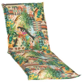 Gardenson Liegenauflage , Grün , Textil , Blätter , Füllung: Schaumstoff, Fleece,Schaumstoff, Fleece , 58x8x191 cm , bügelfrei, formstabil, für den Außenbereich geeignet, wetterfest, mittels Bändern zu befestigen, mittels Gurtband zu befestigen , Gartenmöbel, Gartenpolster & Auflagen, Liegenauflagen