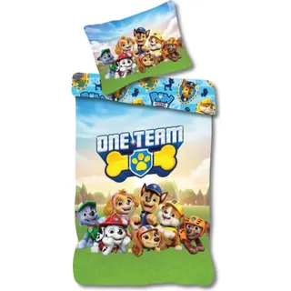 Paw Patrol Bettbezug One Team 140 x 200 cm - 70 x 90 cm Baumwolle