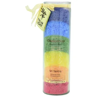 Palm Light Chakra Kerze Bunt