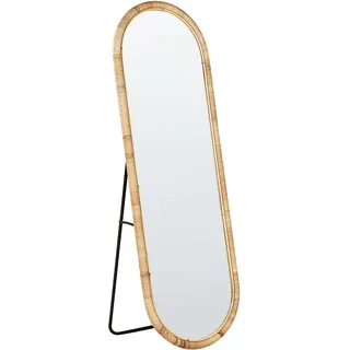 Beliani Standspiegel 50 x 150 cm Schwarz