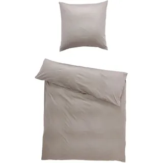 Estella Bettwäsche , Taupe , Textil , Uni , 135x200 cm , bügelfrei, atmungsaktiv , Heimtextilien, Bettwäsche & Leintücher, Bettwäsche, Jersey-Bettwäsche