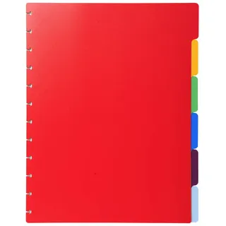 Exacompta 86002E Register-Trennblätter 6-teilig mit Taben für Ringsichtmappen DIN A4 aus Kunststoff Prospekthülle Aktenhülle Klarsichthülle Ringmappe Ringhefter Spiralhefter