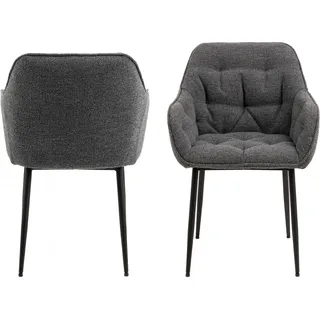 Actona Esszimmerstuhl grau Polyester 2er Set