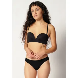 Bandeau-BH SKINY "Advantage Micro", Damen, Gr. 75, Cup B, schwarz, Microtouch, Obermaterial: 90% Polyamid, 10% Elasthan, BHs Bandeau-BH, mit abnehmbaren Trägern