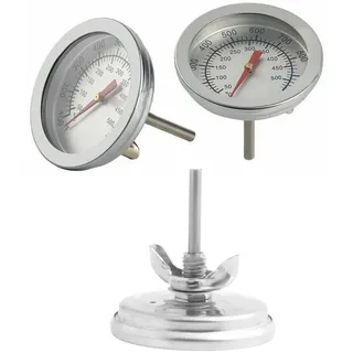 3 Stück Thermometer aus Edelstahl, für Grill, Grill, Fleisch, Ofen, Temperaturanzeige 50~500 °C