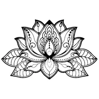 Unyqoos® Metall-Wanddekoration Lotusblüte 40 x 25 cm, rostbeständig, mit Montagezubehör – Deko fürs Yoga‐Studio & Zuhause - Schwarz