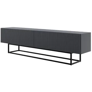 Selsey Veldio TV-Lowboard 175 x 46,5 x 31,6 cm Schwarz Metall