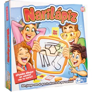 Play Fun NARILAPIZ- Family Game Werden Sie EIN Künstler mit Nur Ihre Nase und einen Filzstift Kinder UND MÄDCHEN 6+ Jahre