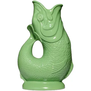 Gluckigluck Karaffe mit „Gluck-Gluck“-Geräusch 27,5/17/9,5 cm , Hellgrün , Keramik , Tiere , 1.2 L , Organisch , handgemacht , Geschirr, Kannen & Karaffen, Wasserkaraffen & Krüge