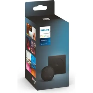 Philips Hue Tap Dial Switch, Smart Fernbedienung, Multi-Zonen Steuerung, Dimmfunktion, Alexa kompatibel, Innenbereich, Schwarz
