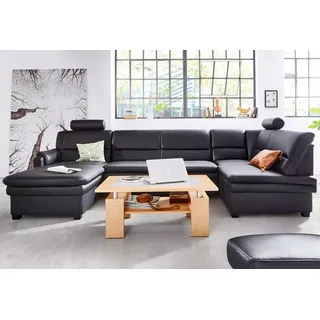 sit&more Polsterhocker Pisa mit Stauraum 58 x 45 x 58 cm Schwarz