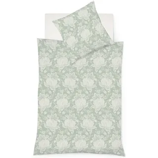 fleuresse Bettwäsche »Lech 4390« 3 Stk. tlg. Jacquard Flanell, Baumwolle, in Gr. 135x200, 155x220, 200x200cm, grün