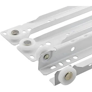 Mprofi MT® 2 Stück, 1 Paar | Schubladenschienen Teilauszug | 250mm Länge | Robuste Schubladenschiene aus Stahl | 30 kg Tragkraft | Einfache Montage für Möbel & Schränke | Weiß | VB250/2