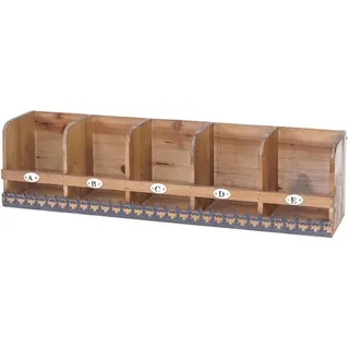 MCW Wandregal Braun, Schwarz , Holz , 18x71x16 cm , Wohnzimmer, Regale, Wandregale