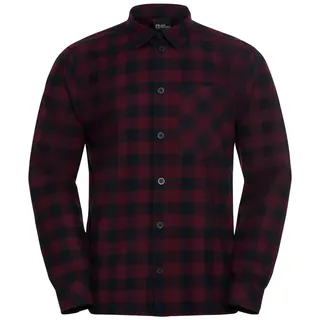 Jack Wolfskin Herren Lite Flannel Shirt Hemd, Check Amaranth, L