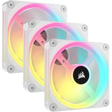 Bild iCUE LINK QX120 RGB Starter Kit, weiß, LED-Steuerung, 120mm, 3er-Pack (CO-9051006-WW)