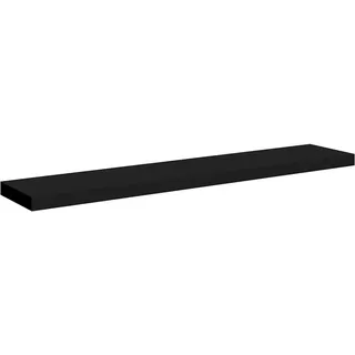 vidaXL Wandboard 120/23,5/3,8 cm aus MDF Schwarz Max. Belastbarkeit 10 Kg , Holzwerkstoff , Strukturbuche , Rechteckig , 120x3.8x23.5 cm , Wohnzimmer, Regale, Wandboards