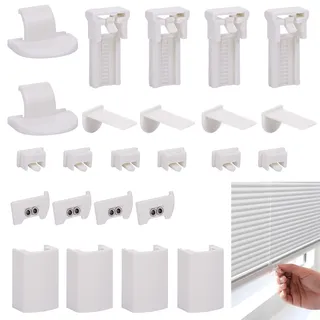 Cfcyhla 4 Kit Plissee Klemmfix Ohne Bohren,Klemmträger Plissee,Spannschuhe für Verspannte Plissees Ersatzteile,Plissees Halterung für Fenster Plissees mit Vier Zugbändern