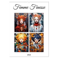 Femme Finesse (Wall Calendar 2024 DIN A3 portrait), CALVENDO 12 Month Wall Calendar