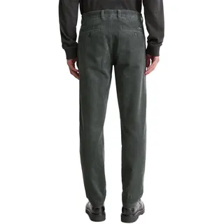 Cordhose MARC O'POLO "Osby Pleats", Herren, Gr. 31, Länge 32, mangrove, Cord, Obermaterial: 100% Baumwolle, Hosen Cordhose, tapered fit, aus reiner Bio-Baumwolle