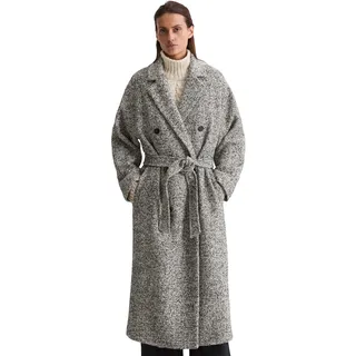 Wollmantel MARC O'POLO, Damen, Gr. 38, bunt (multi), Bouclé, Obermaterial: 39% Polyester, 29% Polyamid, 17% Baumwolle, 15% Wolle, gemustert, relaxed fit ca. Mitte Wade, abgesteppte Kante, Mäntel Wollmantel, Bouclé -Qualität, Relaxed Fit