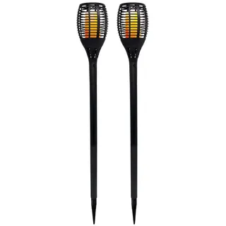 Lumi Jardin Solarleuchte Kunststoff 70 cm 2er Set schwarz