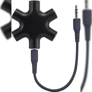 SpeaKa Professional SP-7870556 Klinke Audio Y-Adapter [1x Klinkenbuchse 3.5 mm - 5x Klinkenbuchse 3.5 mm] Schwarz