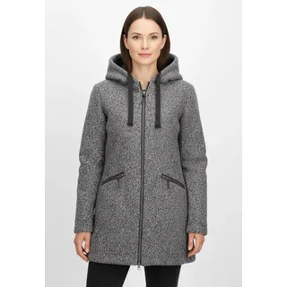 Strickmantel "GW 87 WMN PRK", Damen, Gr. 46, grau, Obermaterial: 100% Polyester, G.I.G.A. DX BY KILLTEC, Mäntel Strickmantel