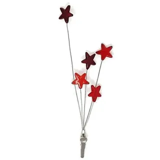 Deko Stern Glas Rot Notizzettel Clip Halter Weihnachtsbaum Schmuck Advent