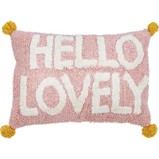 Done. CUSHION HAPPY HELLO LOVELY 60 x 40 cm Rosa