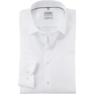 OLYMP Businesshemd »Level Five body fit« schlichtes Design, weiß