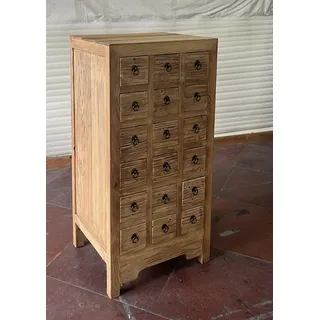 Antike Apothekerkommode Höhe118cm 18 Schubladen Natur