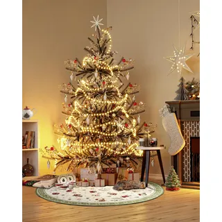 Villeroy & Boch Design Teppich Nostalgic Shine Toy's Delight - Christbaum Decke, Weihnachten Tannenbaum & Weihnachtsbaum für Wohnzimmer, Flur - Grün Multifarben, 200 cm