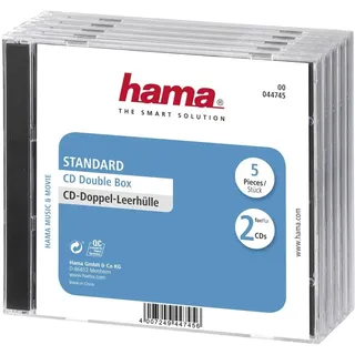 Hama CD-Doppel-Leerhülle, 5er-Pack, Standard